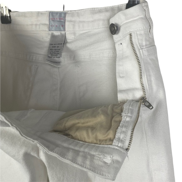 Sass & Bide Denim "The New Grace" White Side Zipper Skinny Jeans Women's 28 - Picture 6 of 10